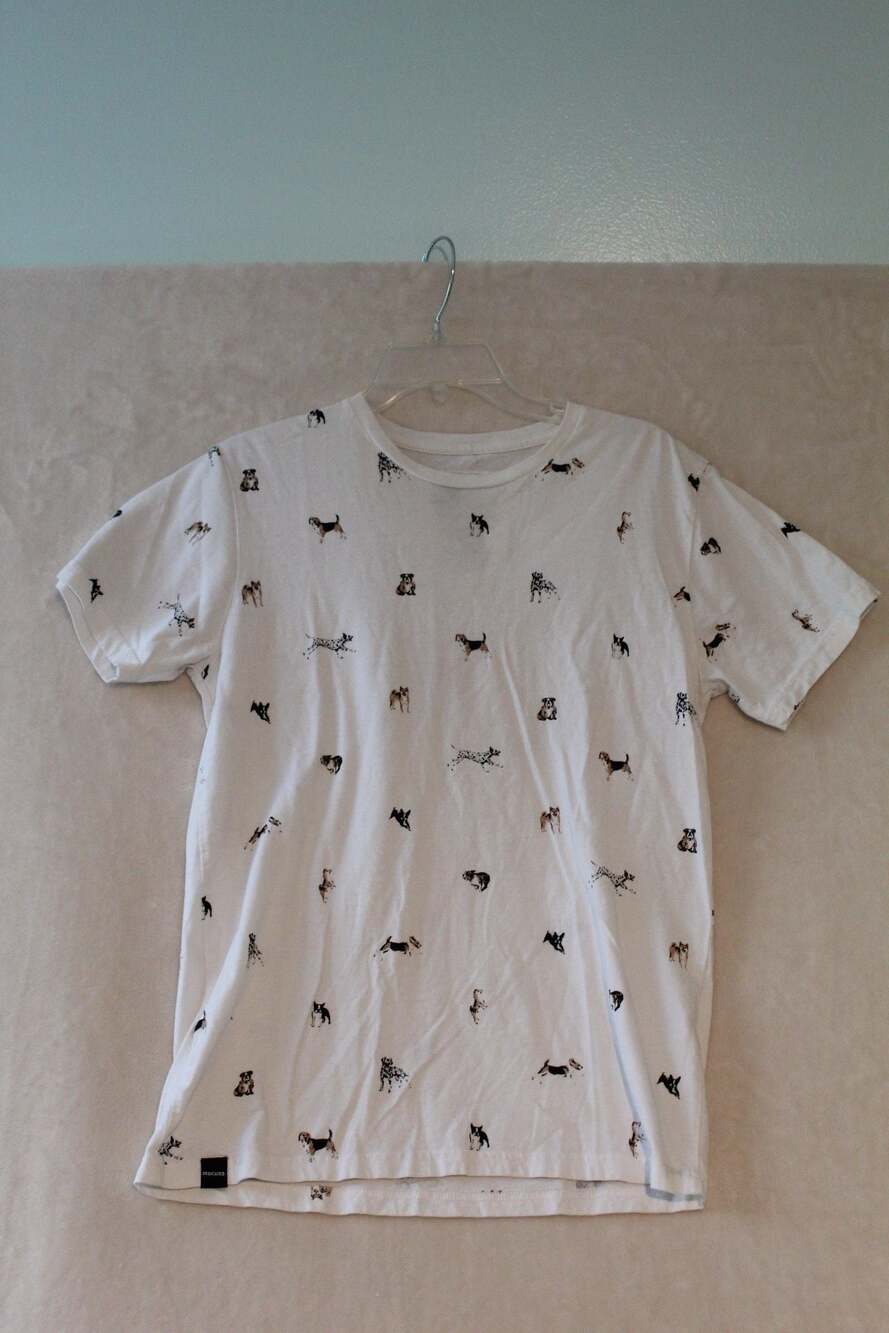 Dedicated Organic Cotton Dog Print T-Shirt Size S